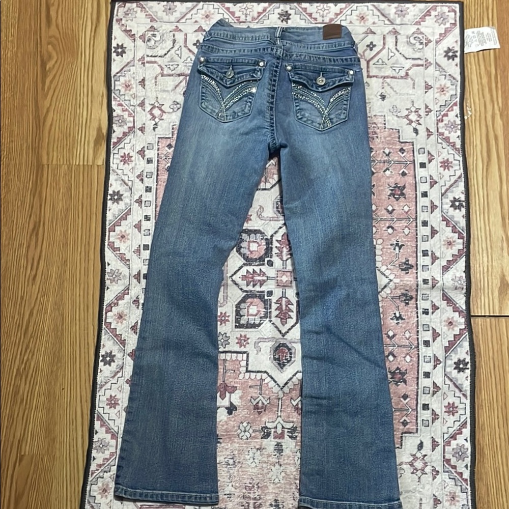 Wallflower Women's Boot Cut Jeans in Classic Blue